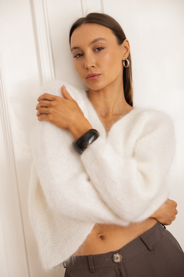 Noa Mohair Sweater Ecru