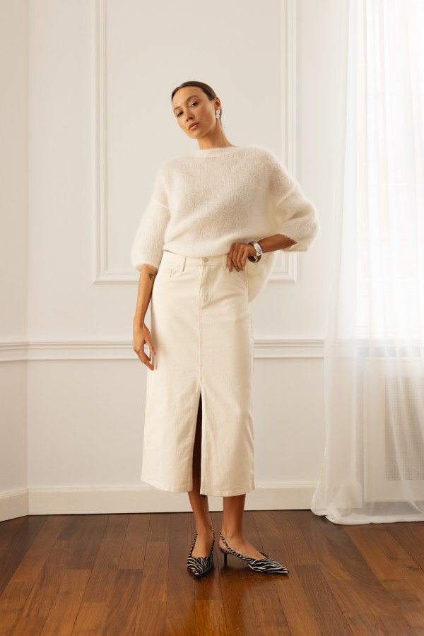 Lucas Mohair Sweater Ecru