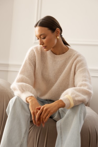 Nicolas Sweter Moherowy Cream