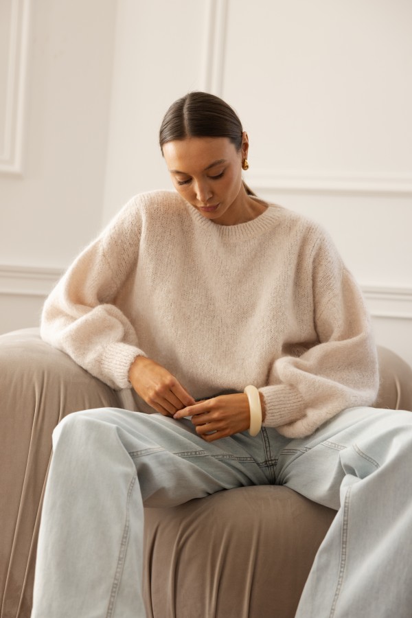 Nicolas Sweter Moherowy Cream