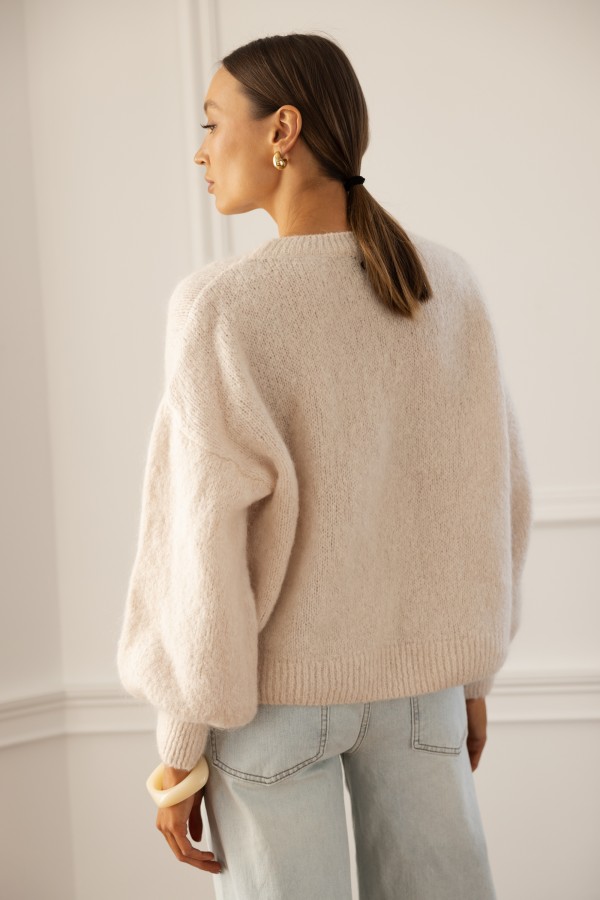 Nicolas Sweter Moherowy Cream