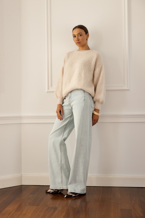 Nicolas Sweter Moherowy Cream