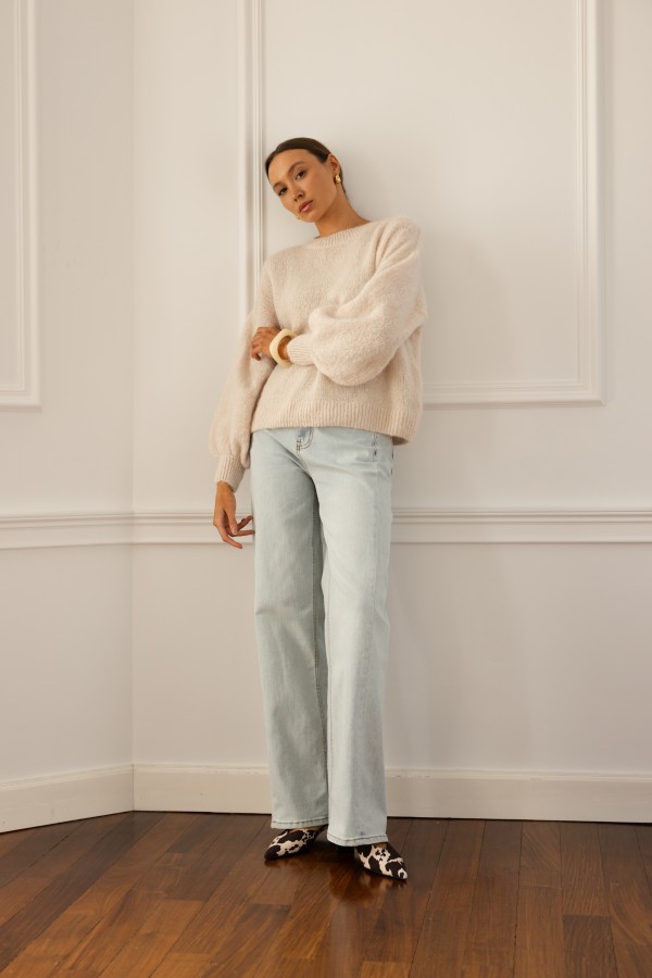 Nicolas Sweter Moherowy Cream