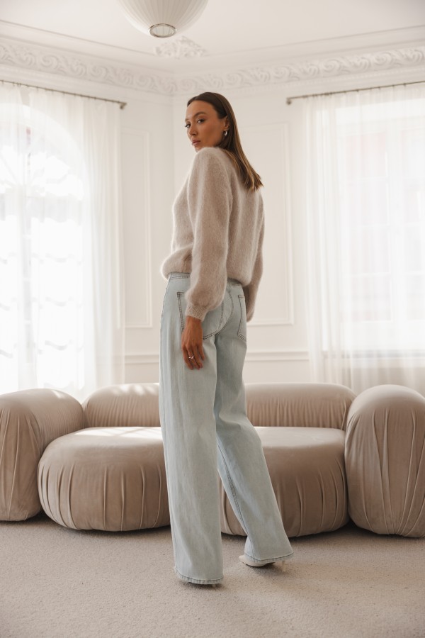 JK549 Wide-Leg Jeans Light Blue