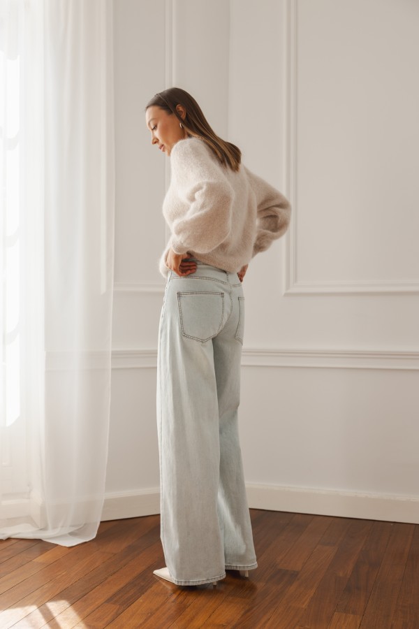JK549 Wide-Leg Jeans Light Blue