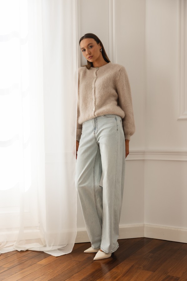 Sam Kardigan Moherowy Beż