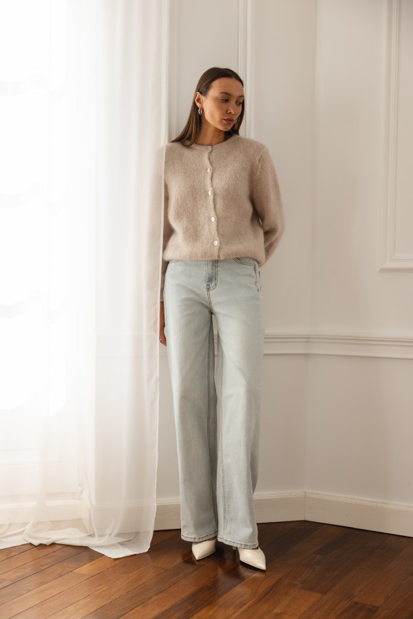 Sam Kardigan Moherowy Beż