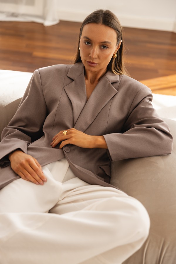 Raven Żakiet Oversize Mokka