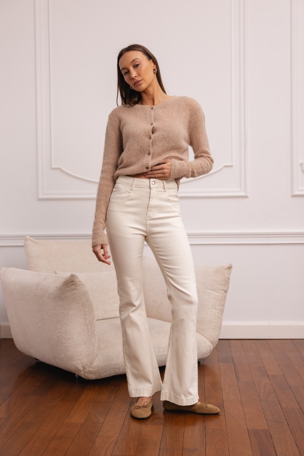 P5255 Flared Jeans Cream