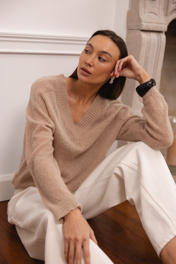 Milan Alpaca Sweater Beige