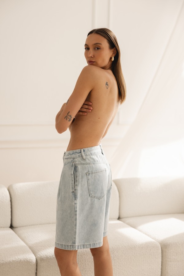 YH1011 Bermudy Jeansowe Blue