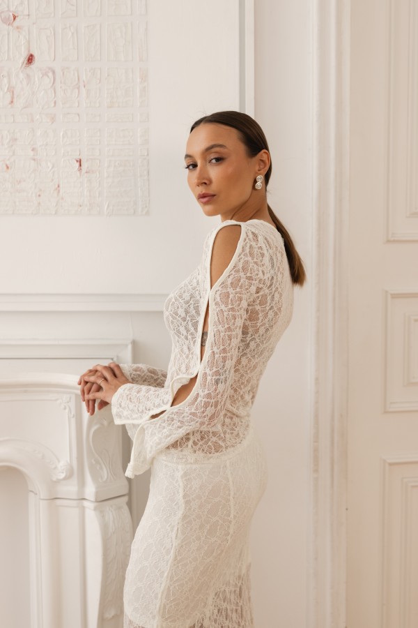 Celeste Bluzka Koronkowa Cream