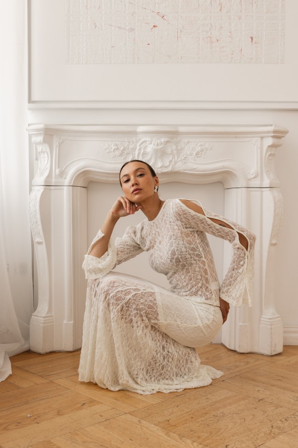 Celeste Bluzka Koronkowa Cream