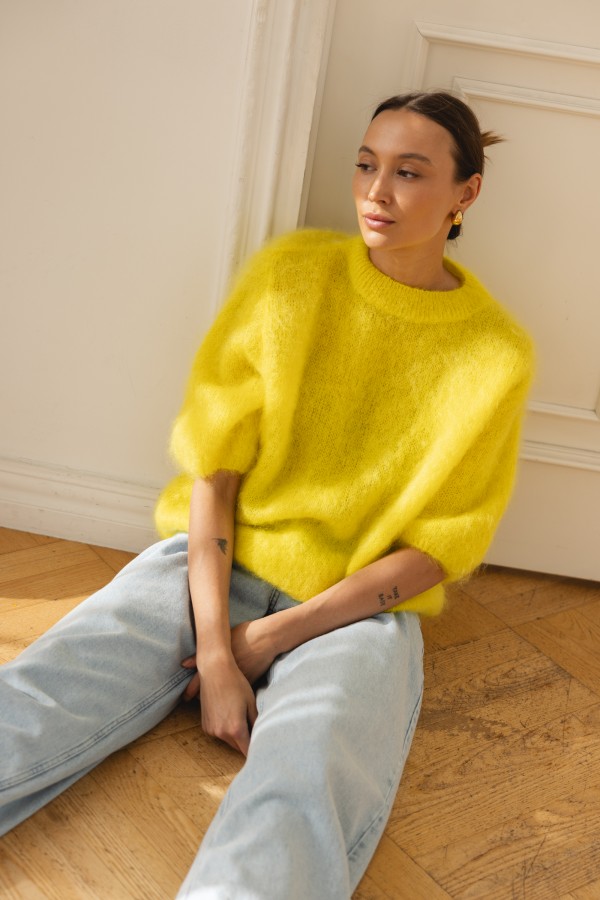 Steven Moherowy Sweter Yellow Premium