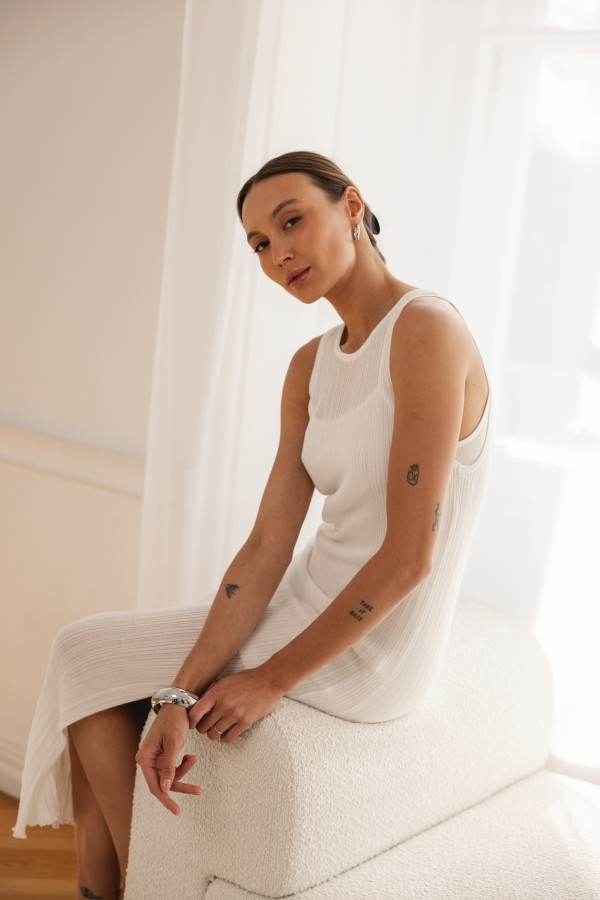 Celine Sukienka Ecru