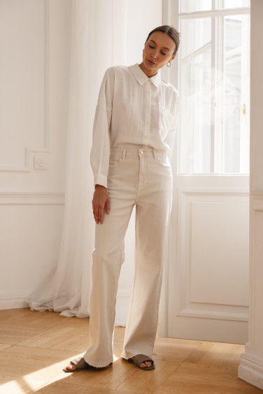 3376 Spodnie Jeansowe Wide...