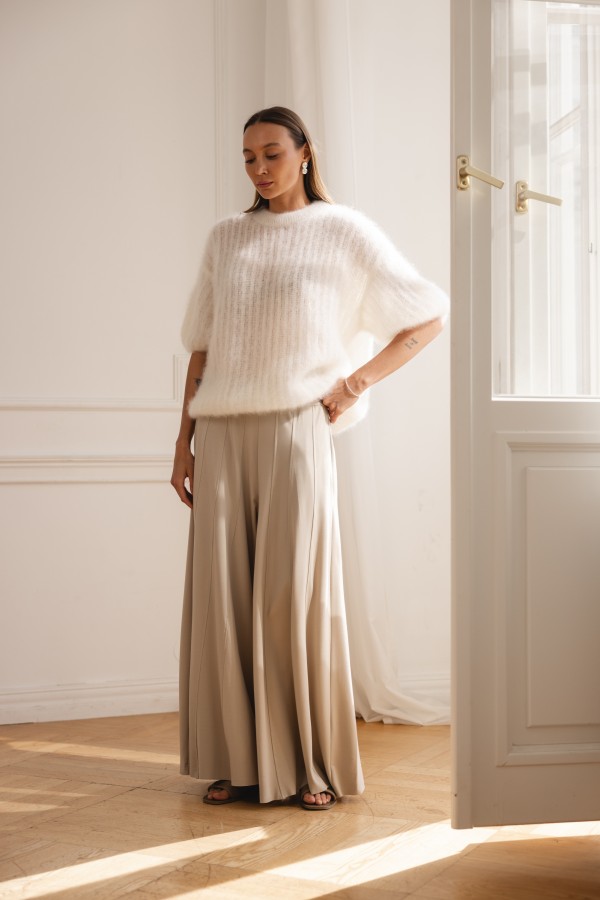 Charlie Moherowy Sweter Ecru Premium