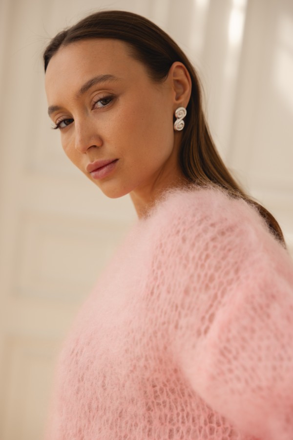 Lenny Sweter Moherowy Pink