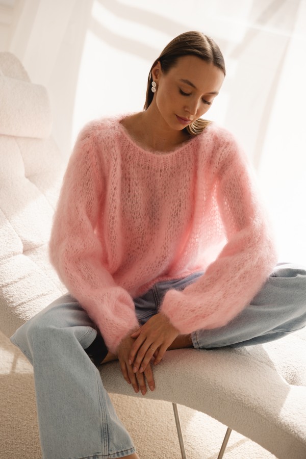 Lenny Sweter Moherowy Pink