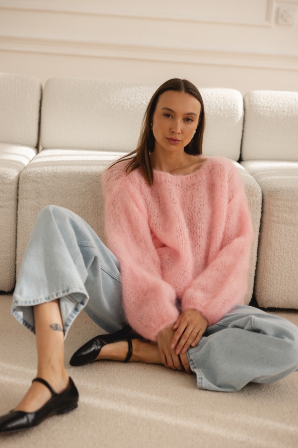 Lenny Sweter Moherowy Pink