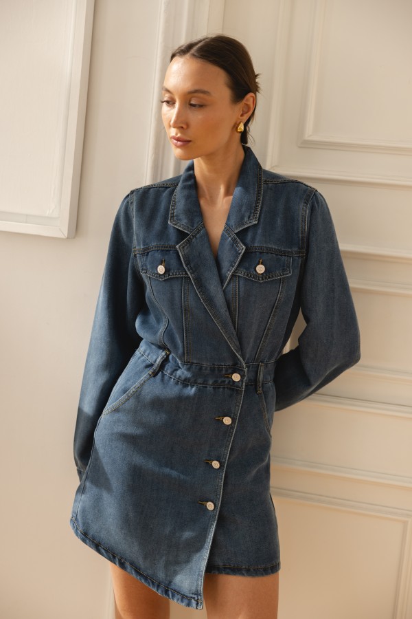 Kate Denim Dress Dark Blue
