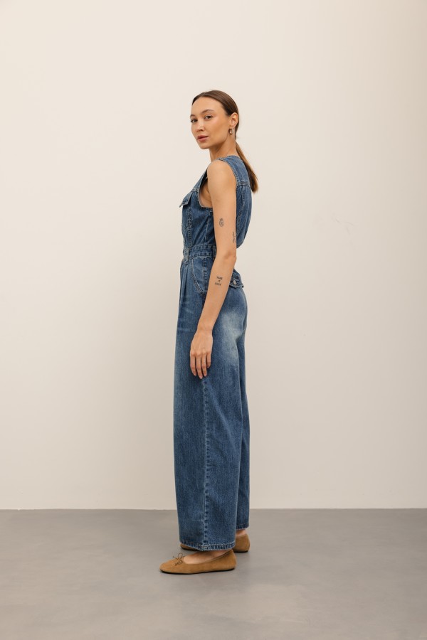 Bonnie Kombinezon Jeansowy Dark Blue