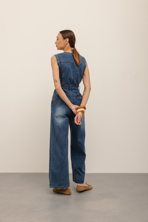 Bonnie Kombinezon Jeansowy Dark Blue