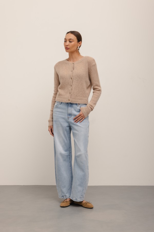 Nico Alpaca Cardigan Beige