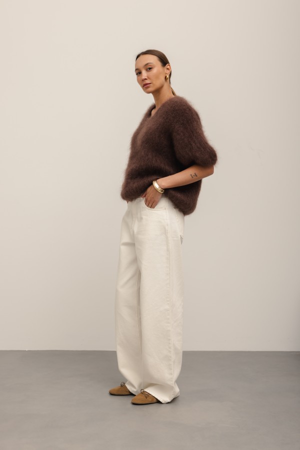 Smith Mohair Sweater Chocolate Premium