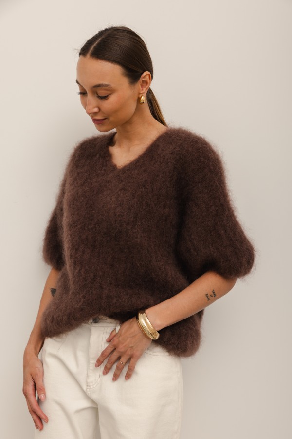 Smith Mohair Sweater Chocolate Premium