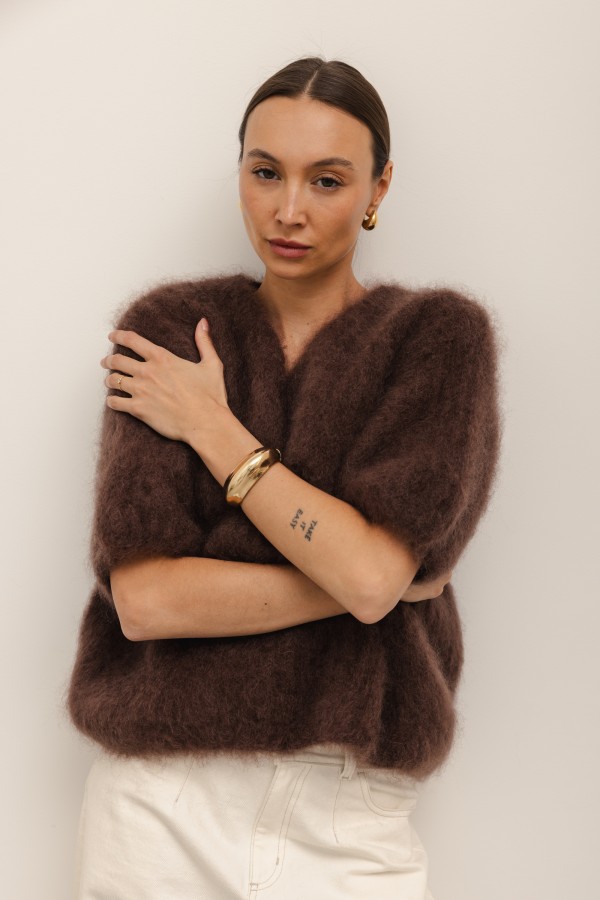 Smith Mohair Sweater Chocolate Premium