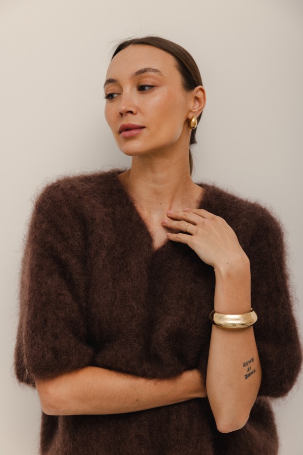 Smith Mohair Sweater Chocolate Premium