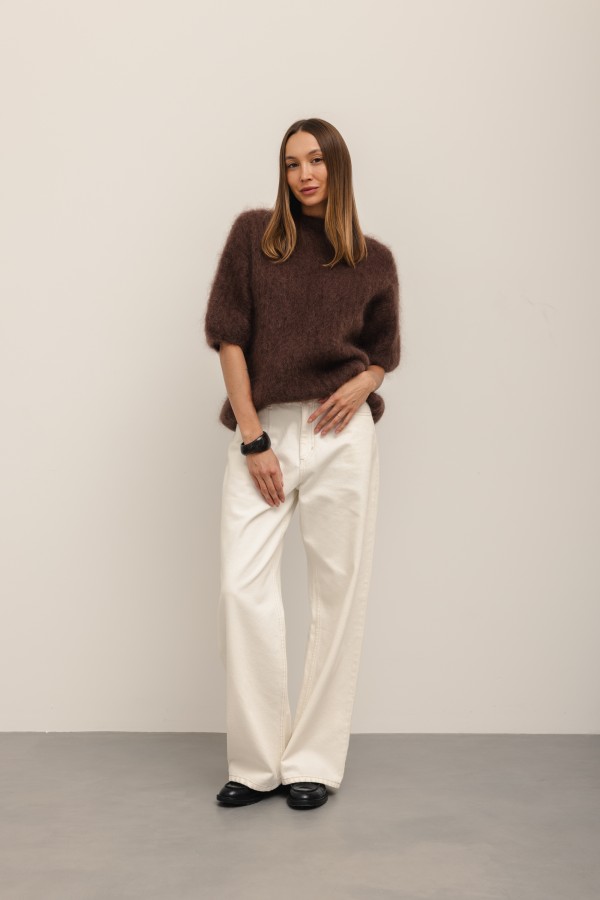 Charlie Moherowy Sweter Chocolate Premium