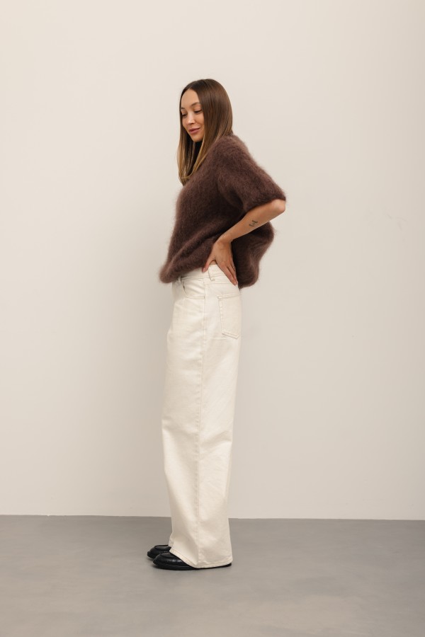 Charlie Moherowy Sweter Chocolate Premium