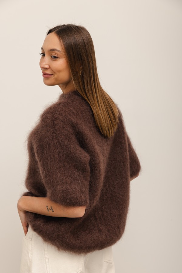 Charlie Moherowy Sweter Chocolate Premium