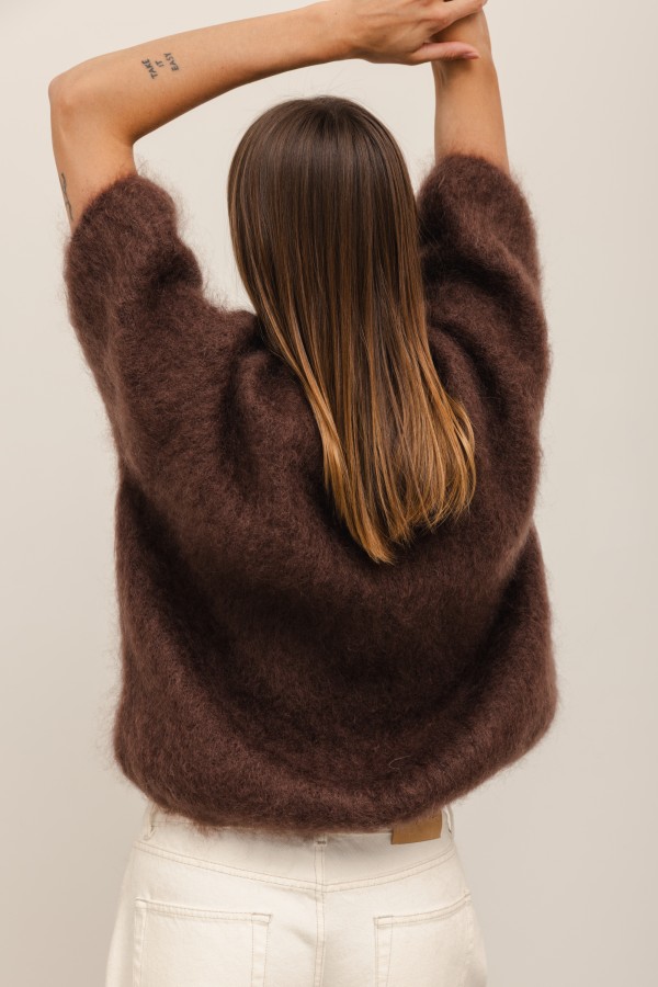 Charlie Moherowy Sweter Chocolate Premium