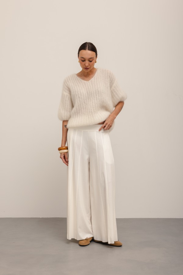 Smith Mohair Sweater Ecru Premium