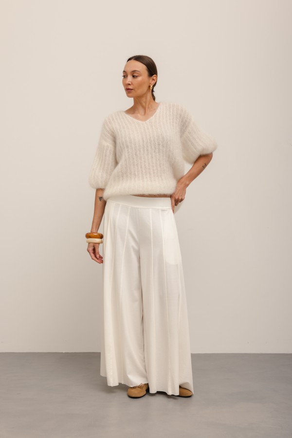 Smith Moherowy Sweter Ecru Premium