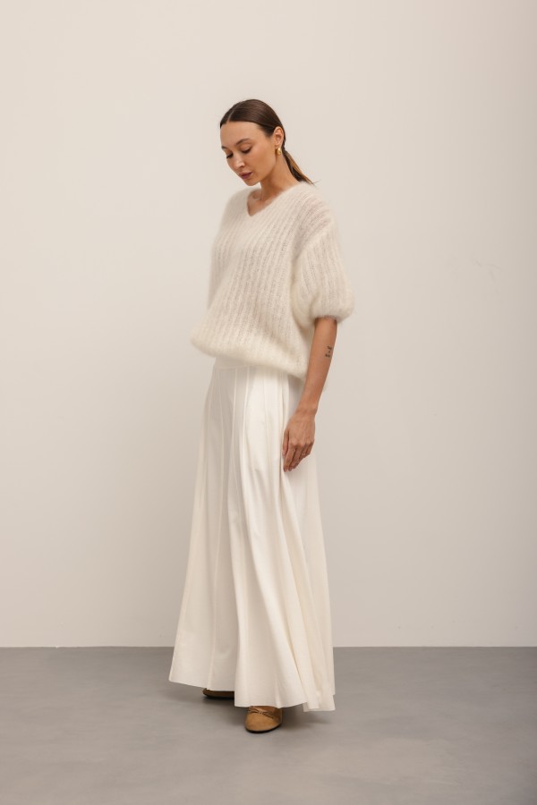 Smith Mohair Sweater Ecru Premium