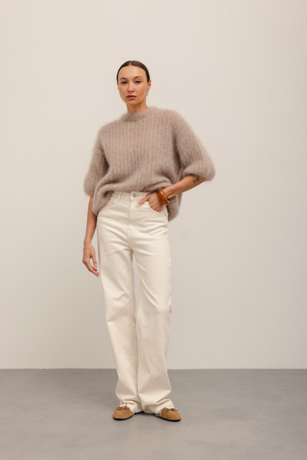 RD2323 Spodnie Jeansowe Extra Long Cream