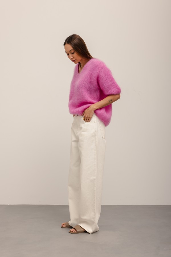 Maxwell Moherowy Sweter Fuksja Premium