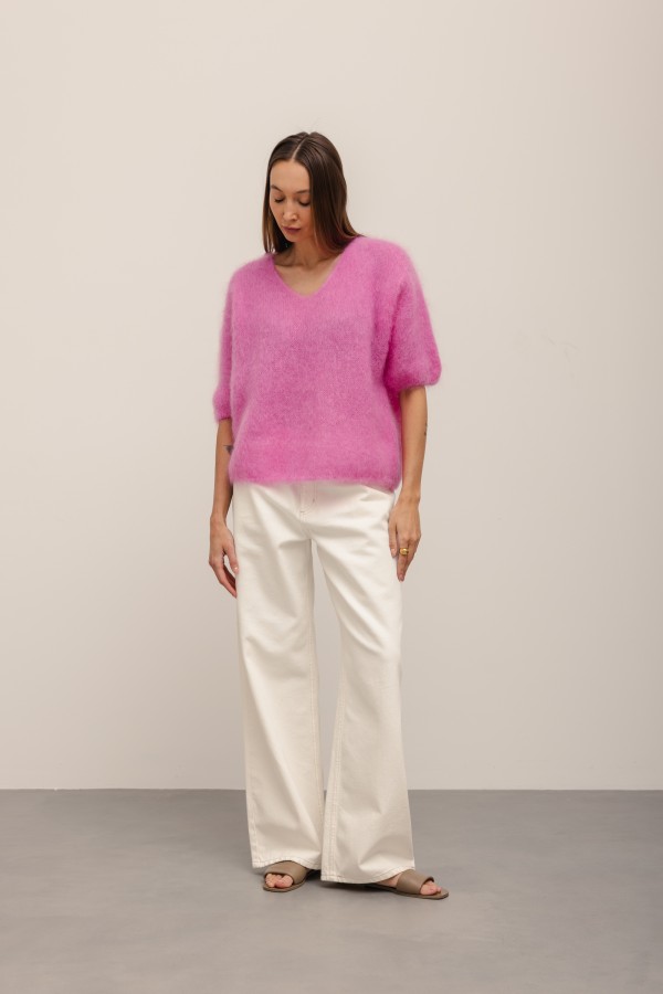 Maxwell Moherowy Sweter Fuksja Premium