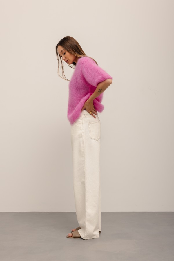 Maxwell Moherowy Sweter Fuksja Premium