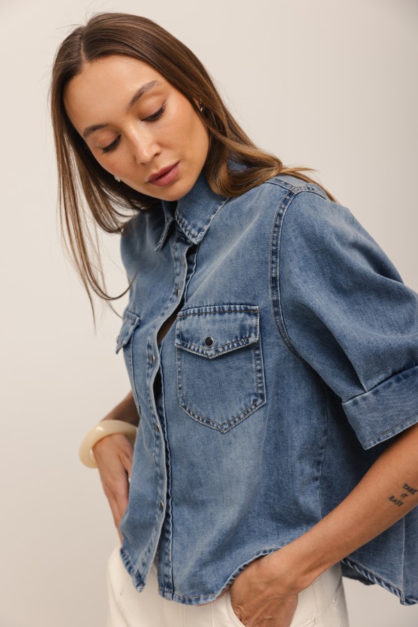 Brooklyn Koszula Jeansowa Light Blue
