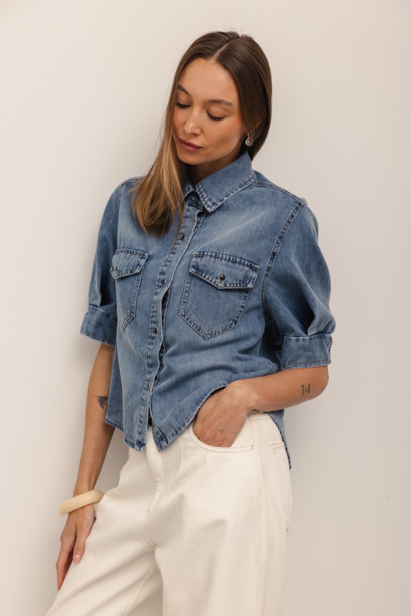 Brooklyn Koszula Jeansowa Light Blue