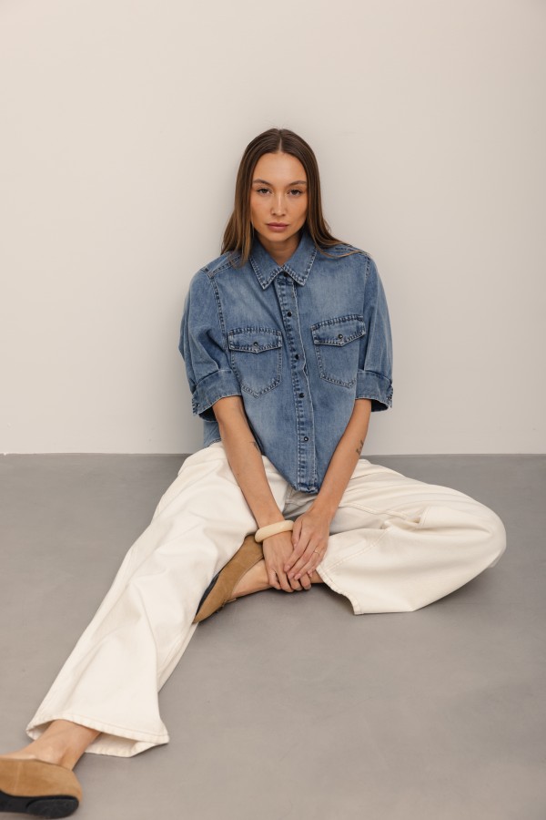 Brooklyn Koszula Jeansowa Light Blue