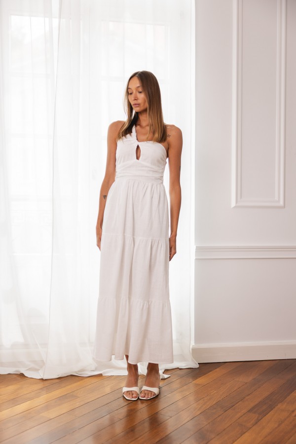 Alina Sukienka Na Jedno Ramię Biała