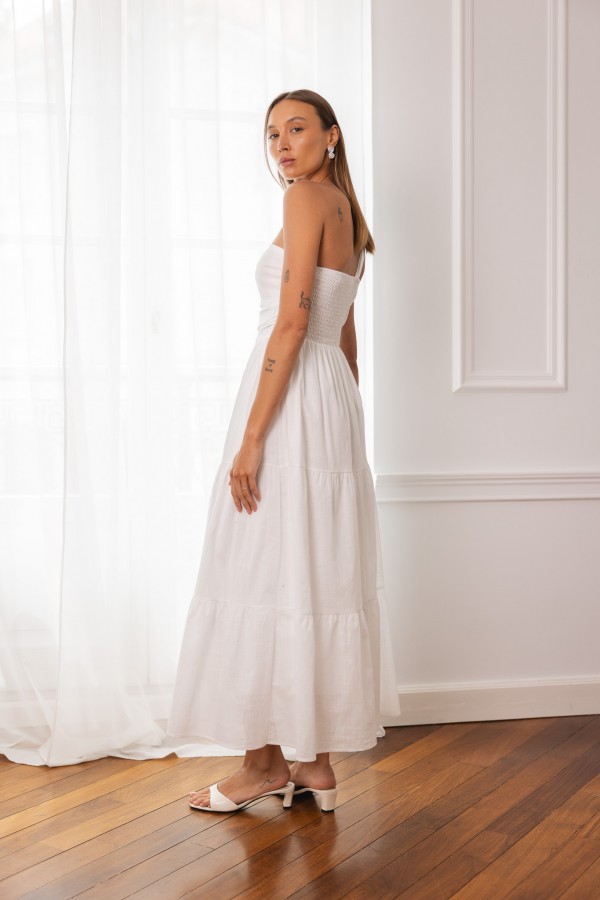 Alina Sukienka Na Jedno Ramię Biała