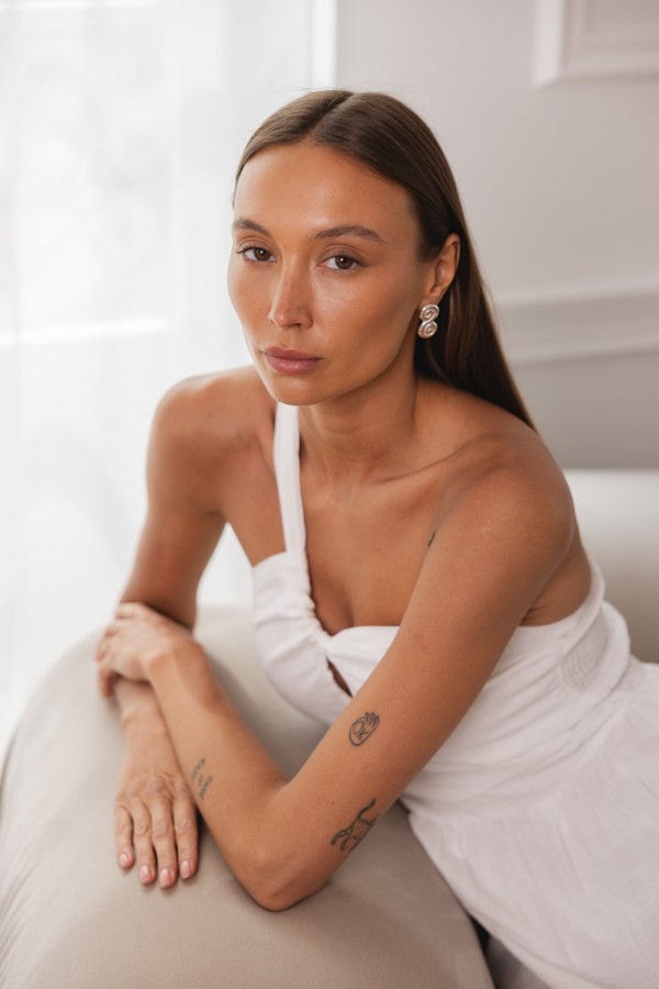 Alina Sukienka Na Jedno Ramię Biała