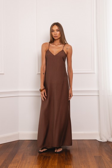 Rene Sukienka Maxi Brown